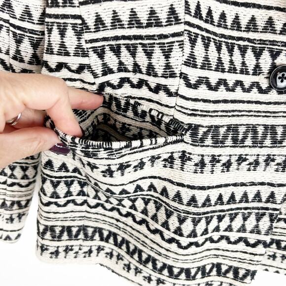 Banana Republic Womens Blazer Jacket Aztec Tribal Business Office Neutral 2 NWT - Picture 10 of 14